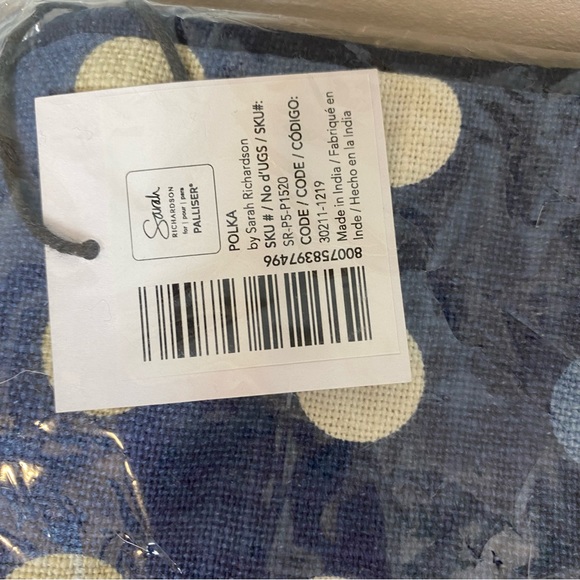 NWT Sarah Richardson Polka Pillow Covers (2) 20”x15” Blue White Tan - Picture 4 of 6